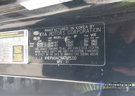 2021 Kia Sportage Lx from USA, damaged, VIN KNDPM3AC5M7871230